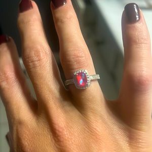 (((SOLD))) Sterling silver Rubellite ring